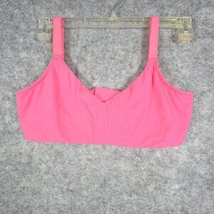 Feeling Girl Women's Wireless Bralette Seamless Bra Pink Size XL